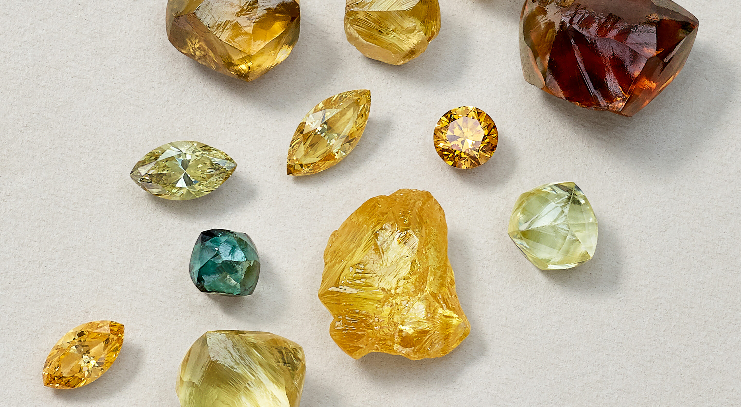 All of these colorful natural rough diamonds are one-in-a-million