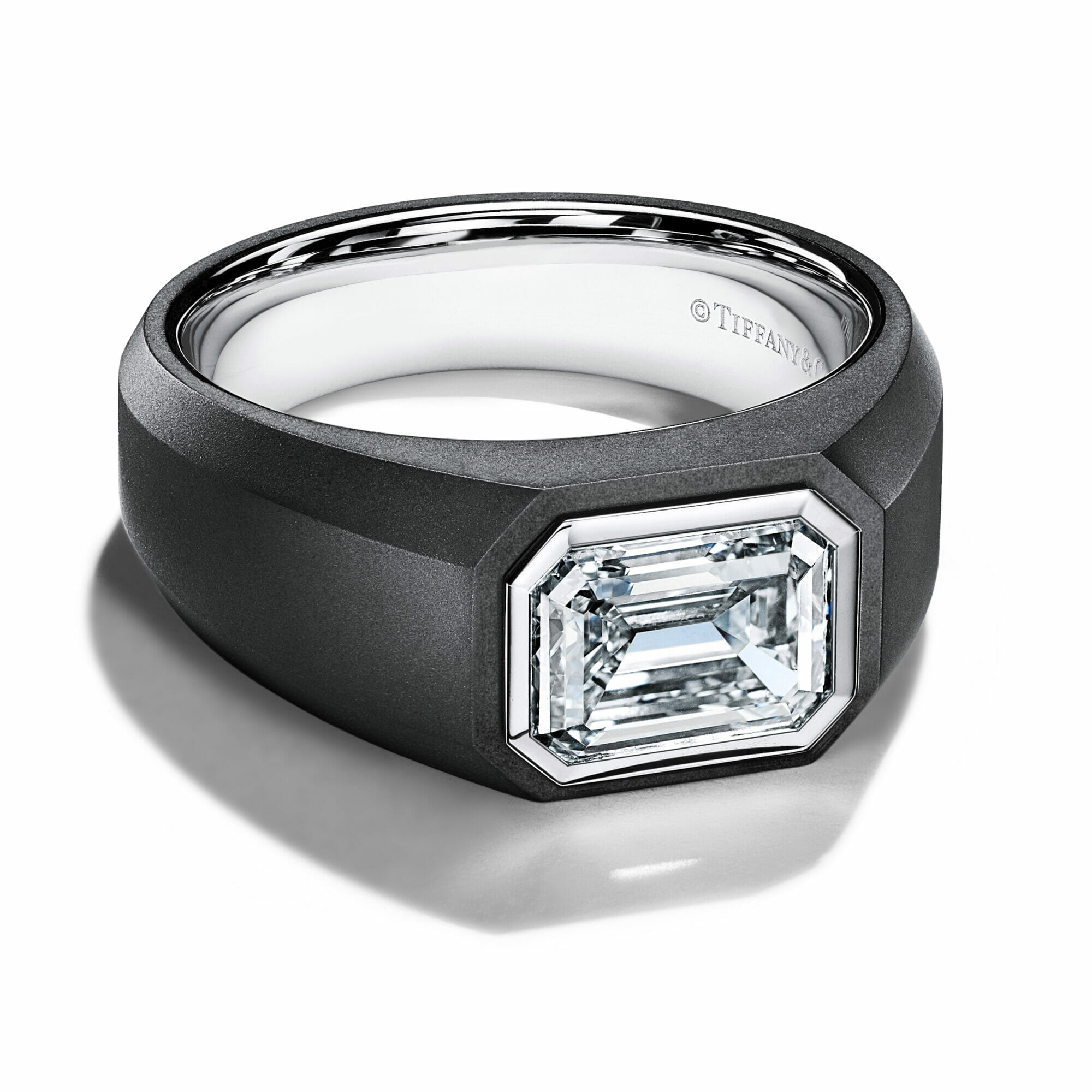 Buy KISNA Real Diamond Jewellery 14KT White Gold SI Diamond Ring for Men |  Cushion S15 at Amazon.in