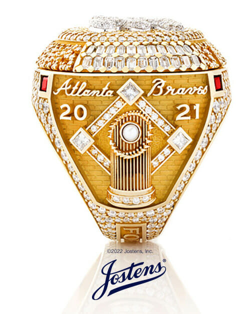 Atlanta Braves' 18.71-karat white gold World Series championship