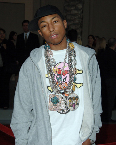Pharrell Williams's Diamond Sunglasses at Louis Vuitton Show