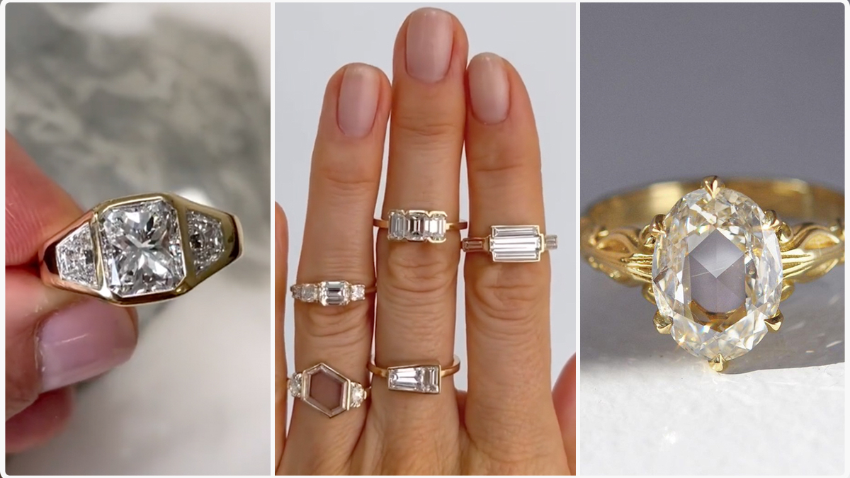 14K White Gold Diamond Designer Engagement Ring 2.90ct 011388