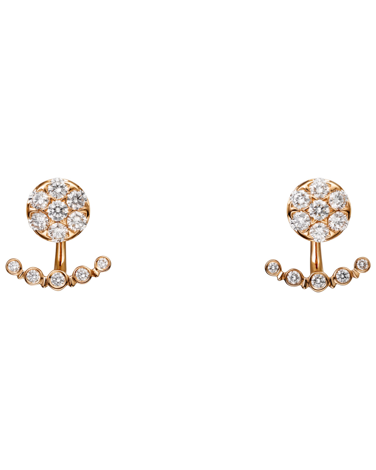 LOT:164 | CARTIER - a pair of diamond 'Etincelle de Cartier' earrings.