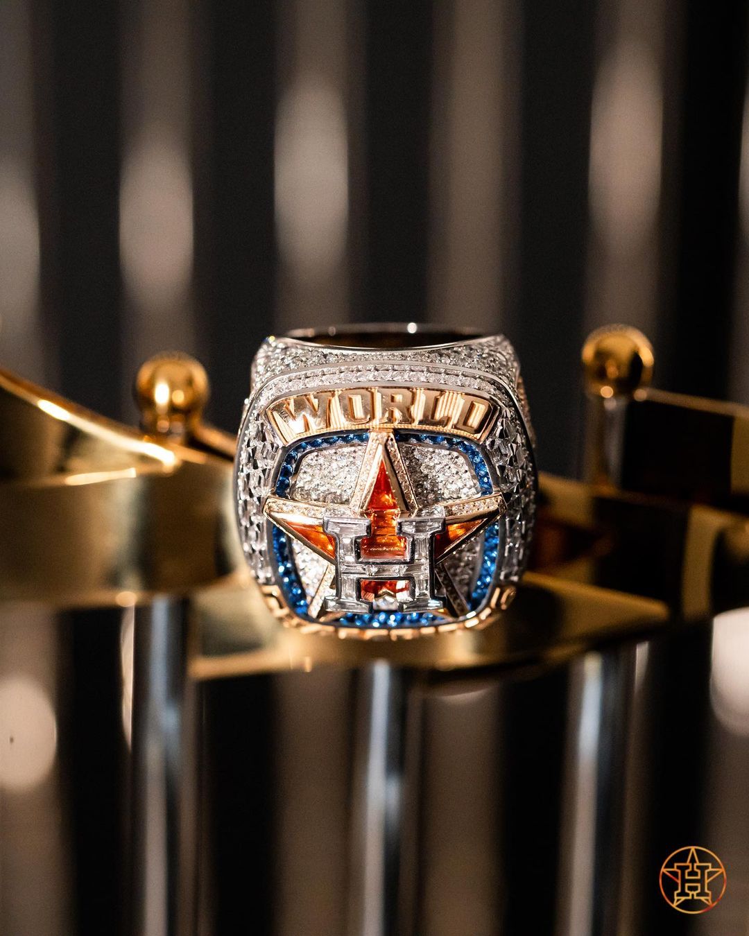 Official Houston astros world series trophy season 2022 champions