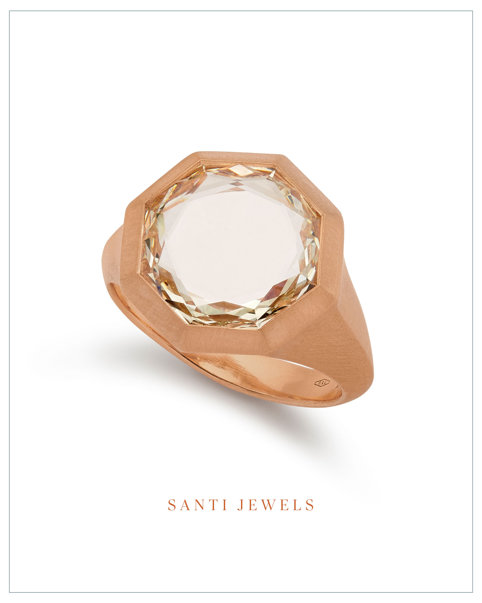 Santi Jewels octagonal portrait-cut diamond ring