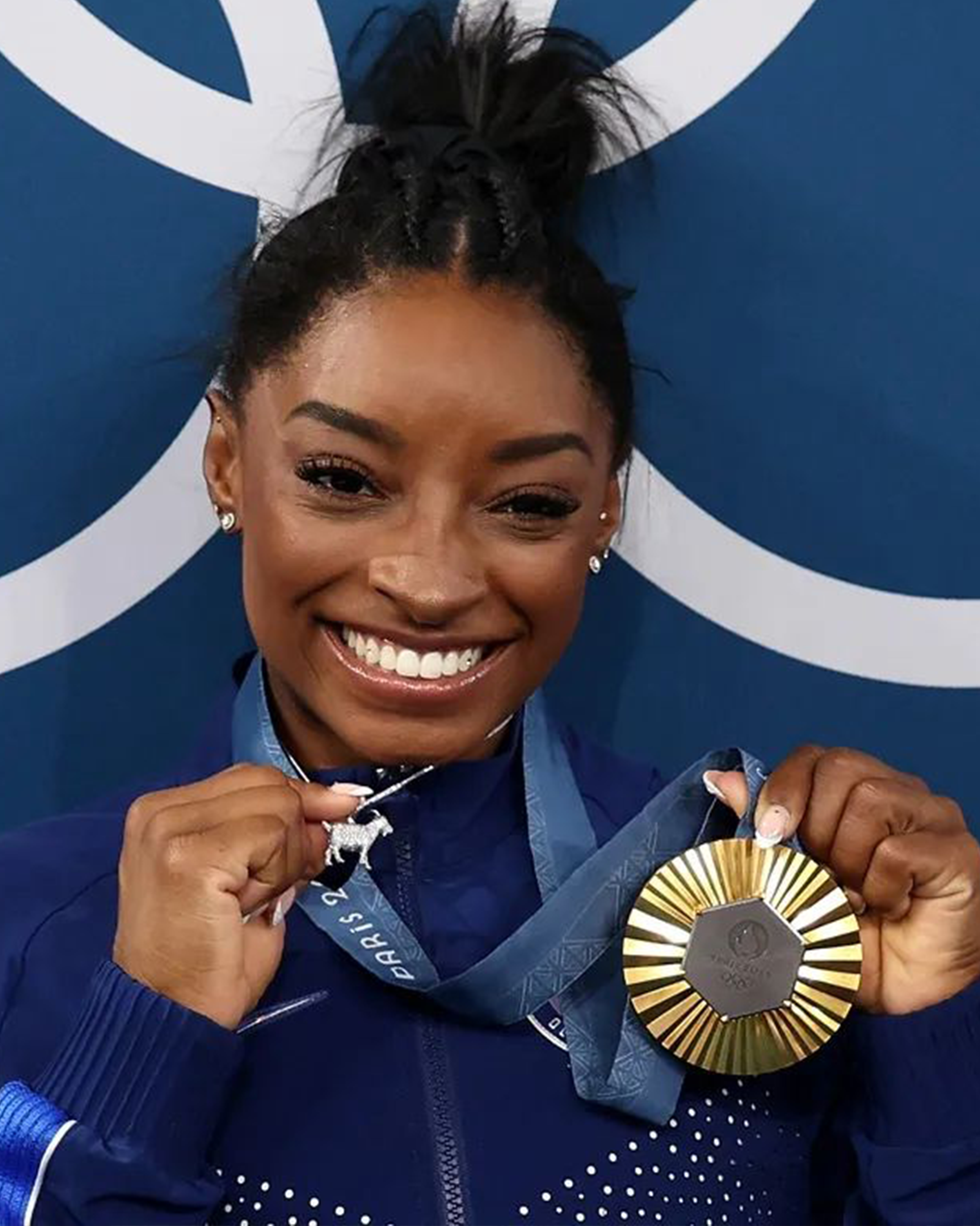 Simone Biles styling natural diamond ring