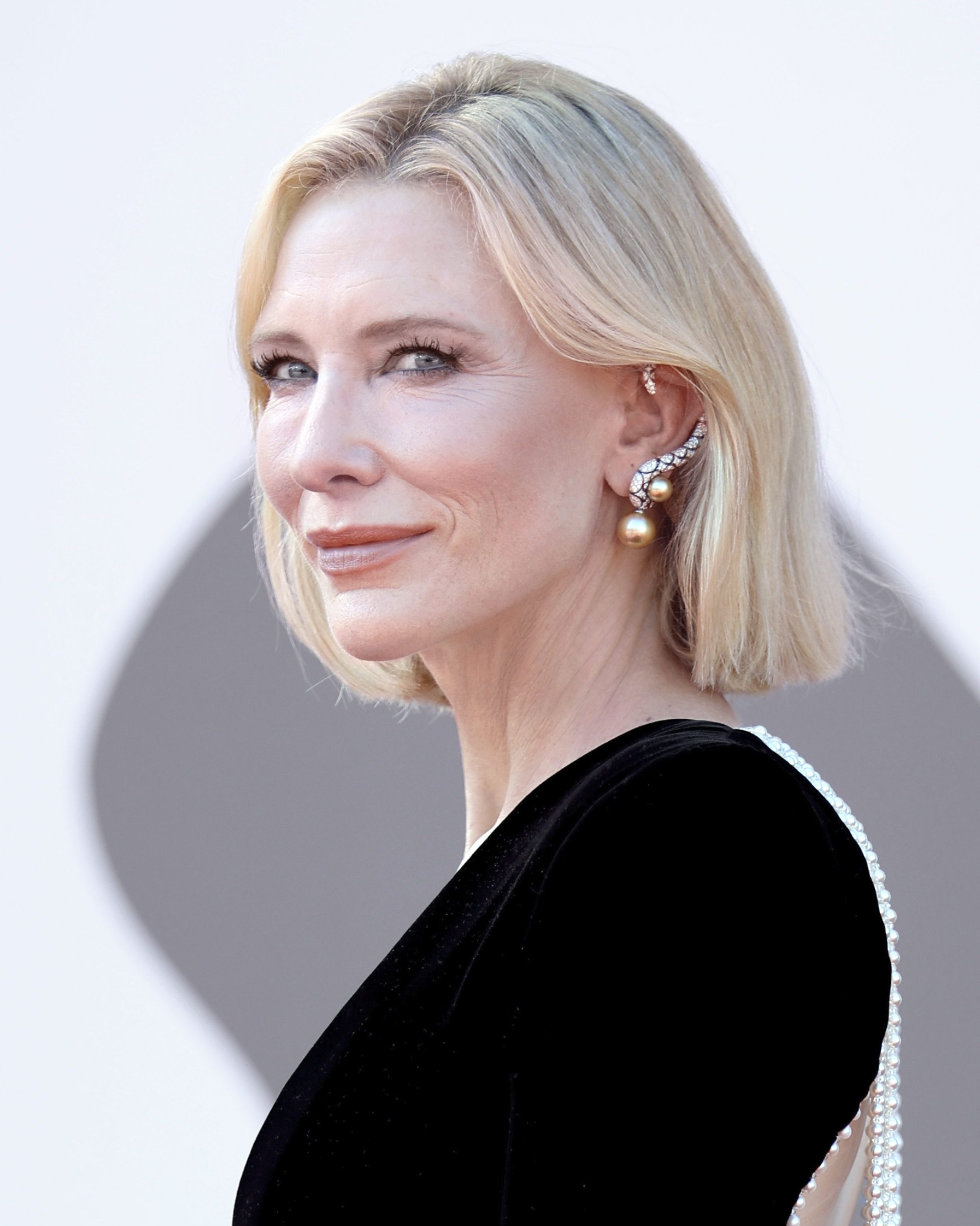 Cate Blanchett wore a natural diamond ear cuff by Louis Vuitton at the 2024 Venice Film Festival.