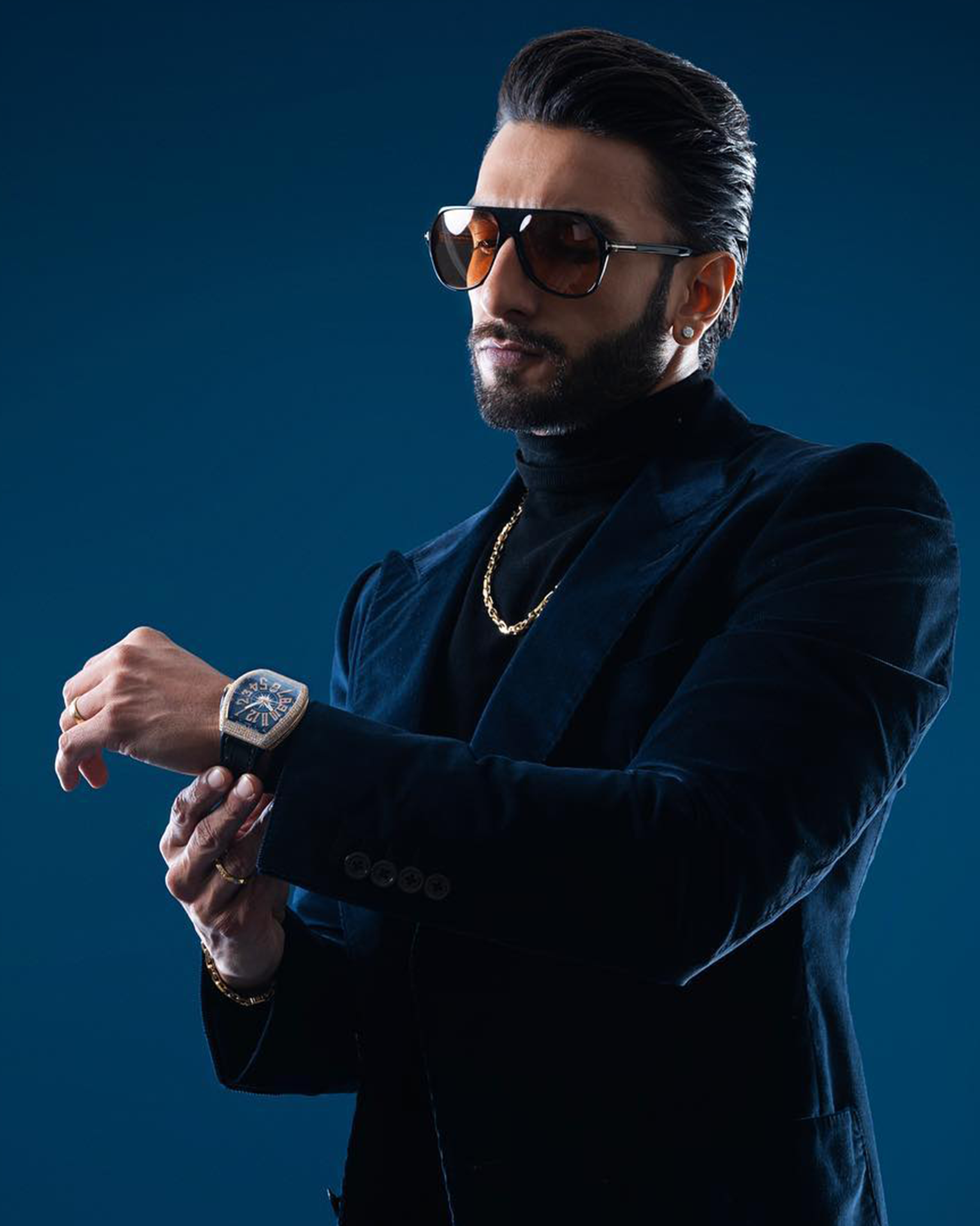 Ranveer Singh with Franck Muller Vanguard diamond watch