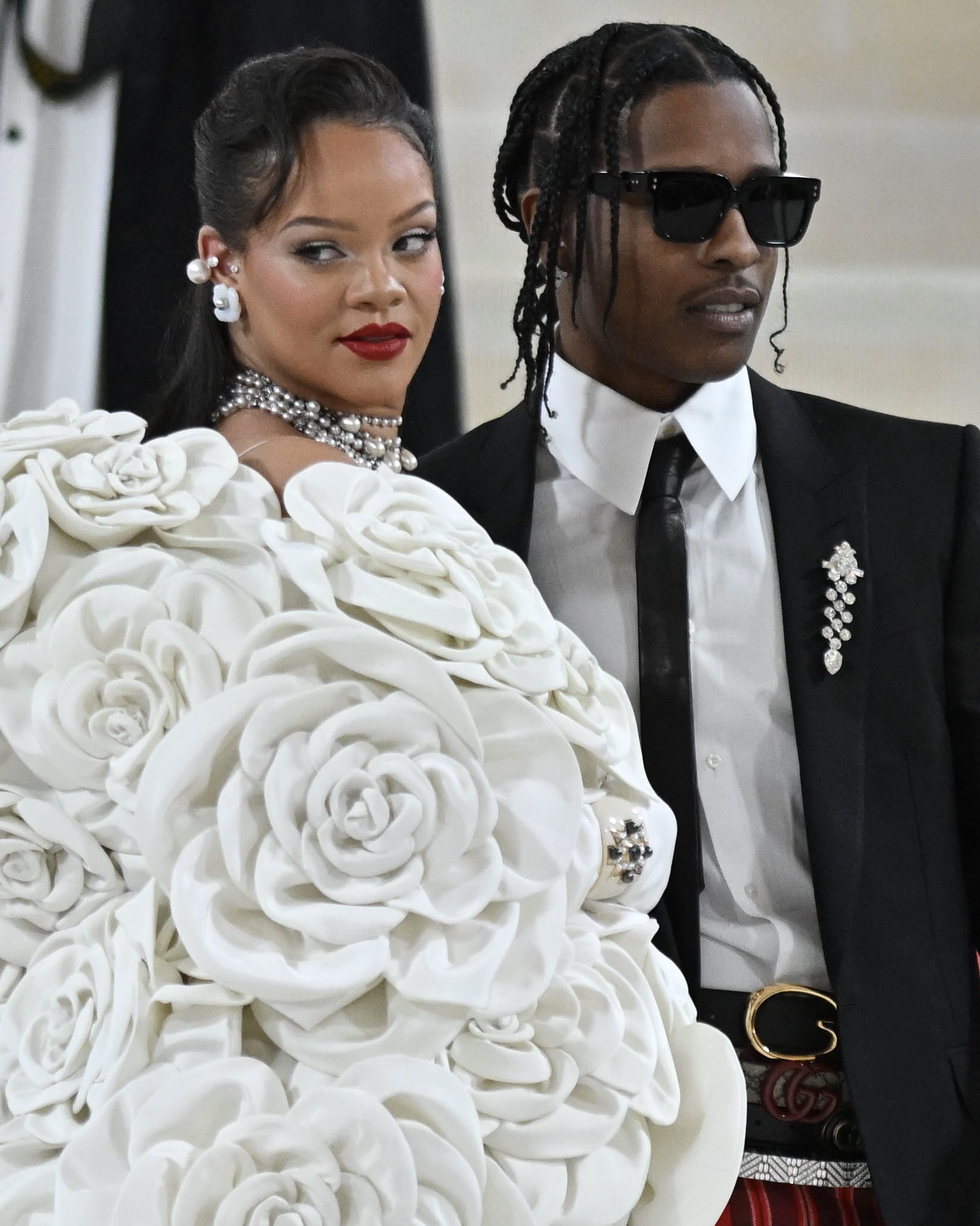 Rihanna wore a natural diamond ear cuff by Belperron at the 2023 Met Gala. 