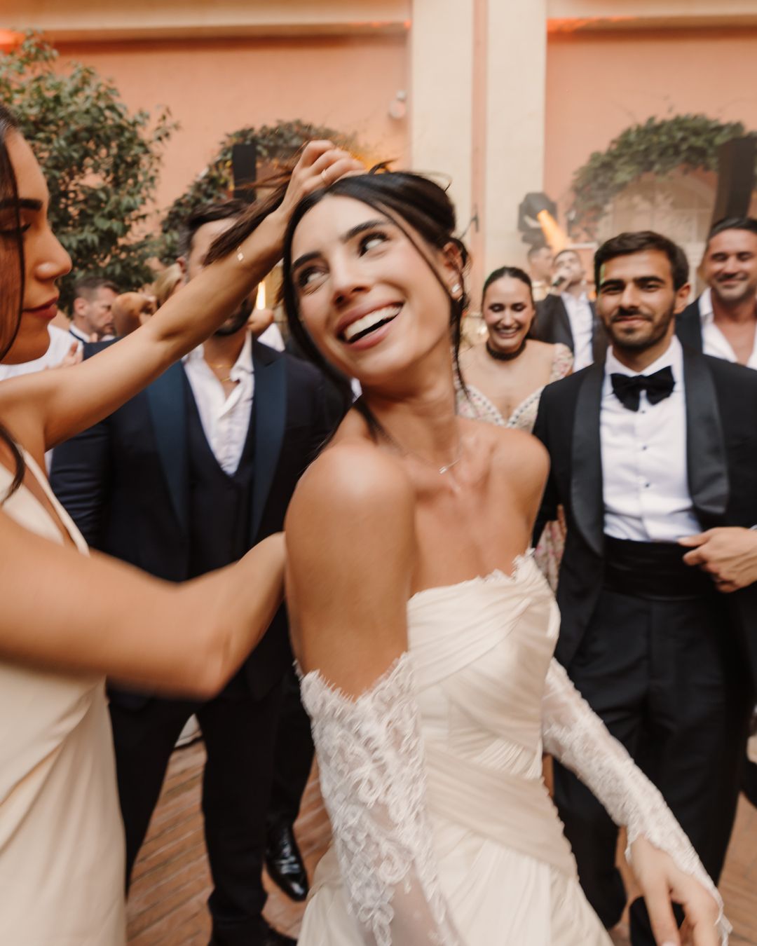 Van Cleef & Arpels Visual Merchandising & Store Planning Executive and real bride, Ashley Elcham wearing her wedding day diamond jewelry.