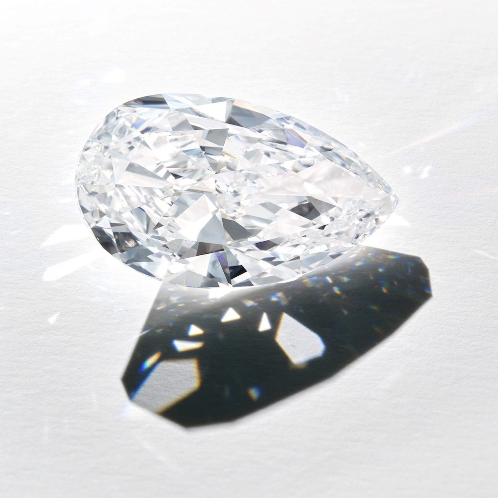 A Magnificent Unmounted Pear-Shaped Diamond from the Most Expensive Diamond Jewelry Auctions of 2024.