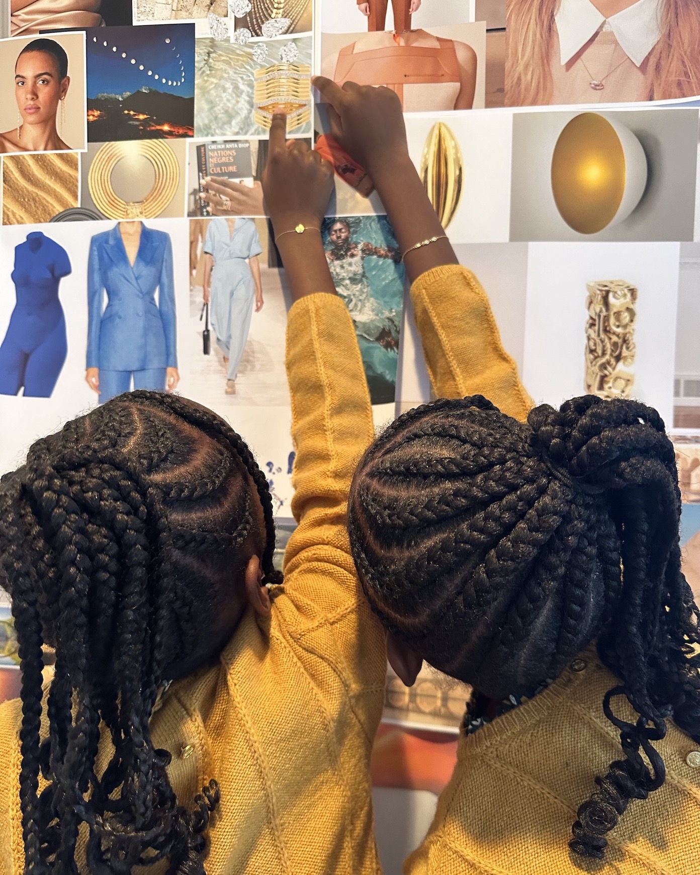 Almasika designer Catherine Sarr's daughters wearing her jewelry