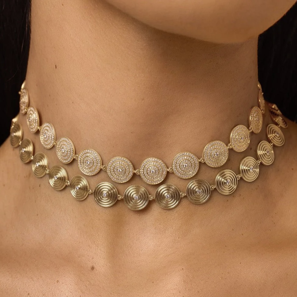 Almasika Universum Pavé Diamond Tennis Necklace