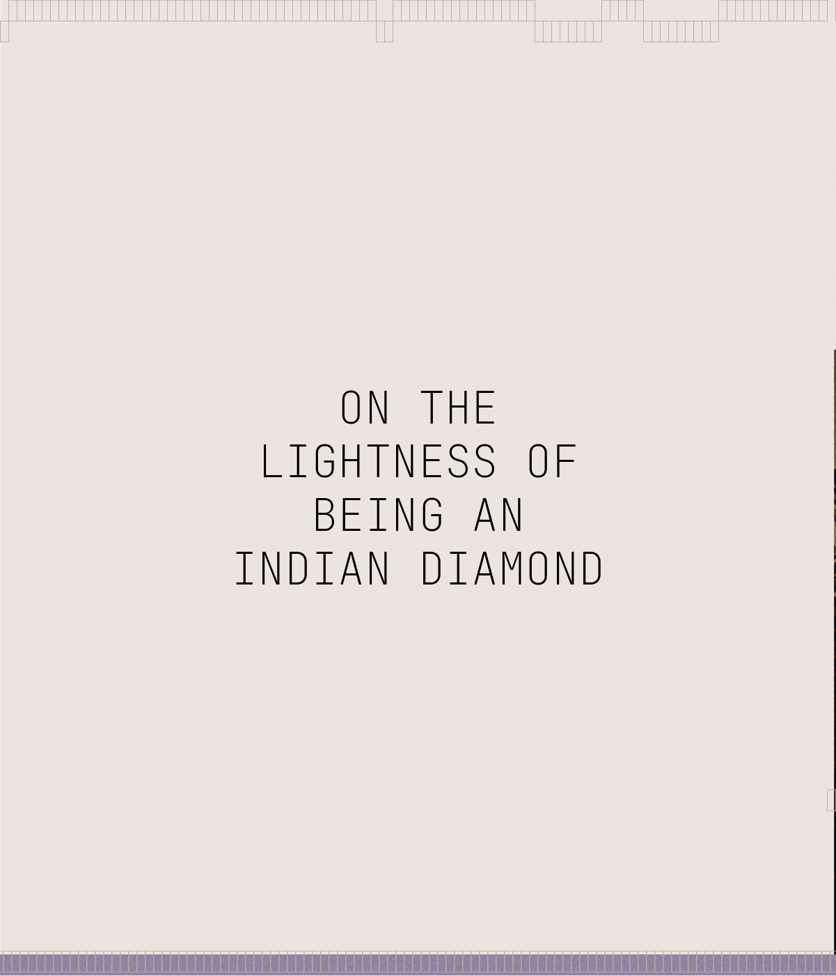 The lightness and brilliance of Indian diamonds