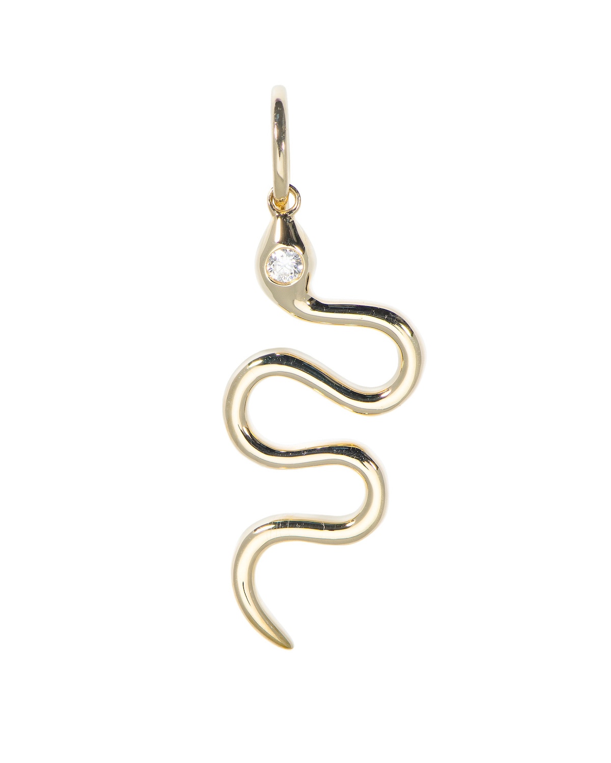 Ali Weiss Large Gold Snake Stud. Year of the Snake.