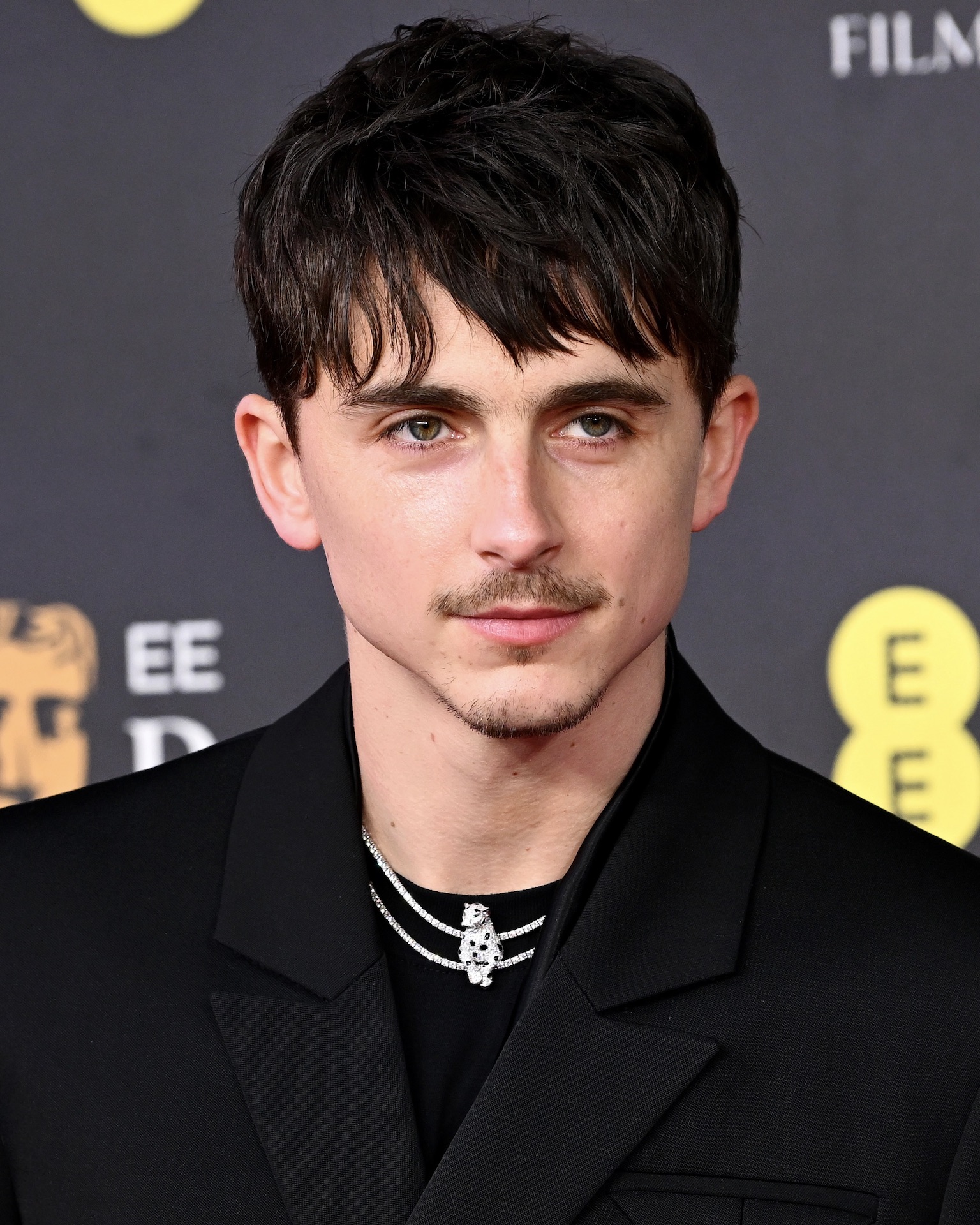 Timothée Chalamet wore Cartier diamond jewelry at the 2025 BAFTA Awards.